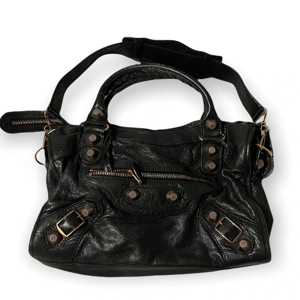 Balenciaga Black Leather Satchel - Picture 1 of 11